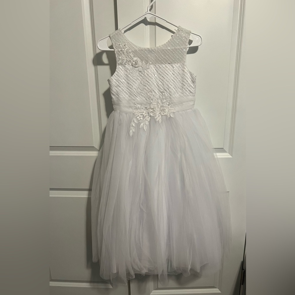 Tip Top Kids White Floral Dress
